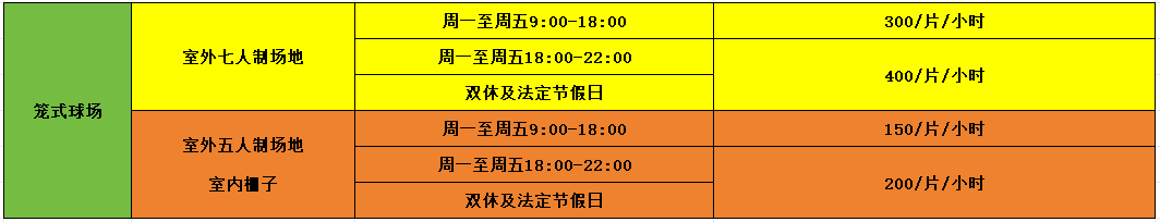 蓝狮在线中心其他场地租赁收费标准